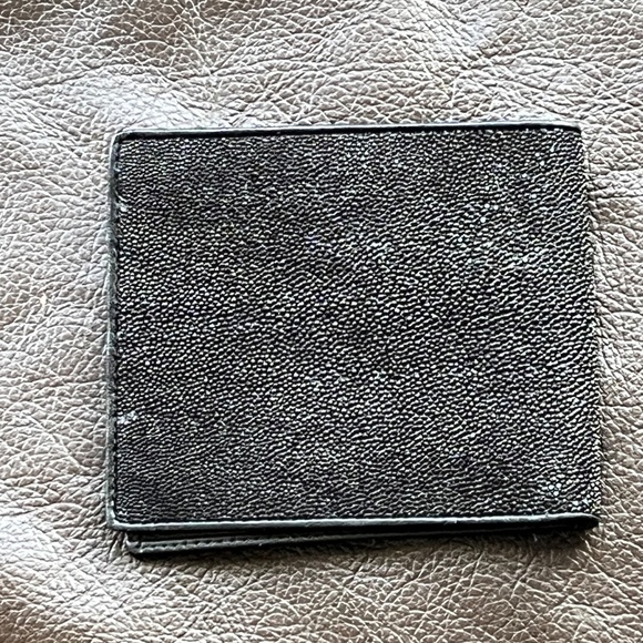 MAX Leather Goods LA Stingray Sting Ray Men's black Wallet billfold bi-fold NWT - Picture 10 of 10